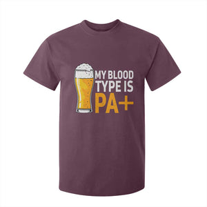 Funny My Blood Type Is IPA T Shirt For Kid IPA Beer Drinking TS11 Maroon Print Your Wear