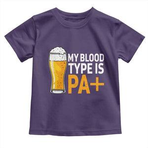 Funny My Blood Type Is IPA Toddler T Shirt IPA Beer Drinking TS11 Purple Print Your Wear