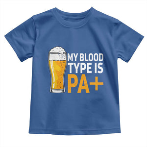 Funny My Blood Type Is IPA Toddler T Shirt IPA Beer Drinking TS11 Royal Blue Print Your Wear