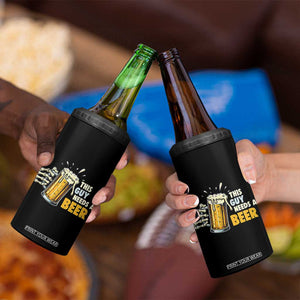 Funny This Guy Needs A Beer 4 in 1 Can Cooler Tumbler Beer Drinking Skeleton Hand TS11 Print Your Wear