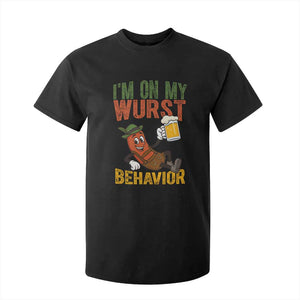 Funny I Am On My Wurst Behavior T Shirt For Kid German Oktoberfest Sausage TS11 Black Print Your Wear