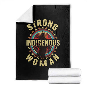 Strong Indigenous Woman Empowerment Throw Blanket Native American TS11 Black Print Your Wear
