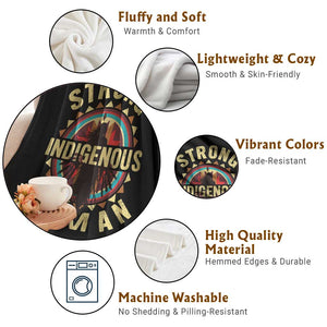 Strong Indigenous Woman Empowerment Throw Blanket Native American TS11 Print Your Wear