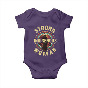 Strong Indigenous Woman Empowerment Baby Onesie Native American TS11 Purple Print Your Wear