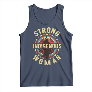 Strong Indigenous Woman Empowerment Tank Top Native American TS11 Navy Print Your Wear