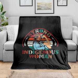 Strong Indigenous Woman MMIW Awareness Throw Blanket Native American TS11 Print Your Wear