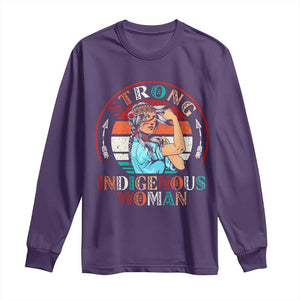 Strong Indigenous Woman MMIW Awareness Long Sleeve Shirt Native American TS11 Purple Print Your Wear