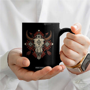 Native American Longhorn Bull Skull Tribal Arrows Coffee Mug TS11 Print Your Wear