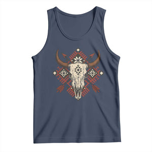 Native American Longhorn Bull Skull Tribal Arrows Tank Top TS11 Navy Print Your Wear