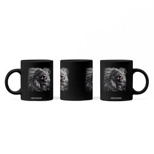 Native American Indian Chief Skull Headdress Crow Coffee Mug TS11 Print Your Wear
