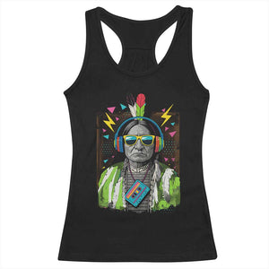 Funny Sitting Bull 90s Nostalgia Pop Art Racerback Tank Top Retro Native American Chief TS11 Black Print Your Wear
