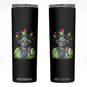 Funny Sitting Bull 90s Nostalgia Pop Art Skinny Tumbler Retro Native American Chief TS11 Black Print Your Wear