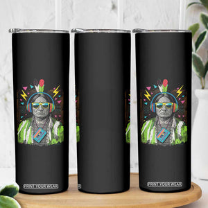 Funny Sitting Bull 90s Nostalgia Pop Art Skinny Tumbler Retro Native American Chief TS11 Print Your Wear