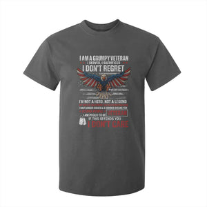 I Am A Grumpy Veteran I Served I Sacrificed I Dont Regret T Shirt For Kid American Flag Bald Eagle TS11 Dark Heather Print Your Wear