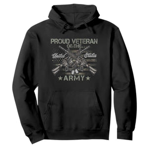 Proud Veteran Of The United States Army Hoodie USA Flag Camouflage TS11 Black Print Your Wear