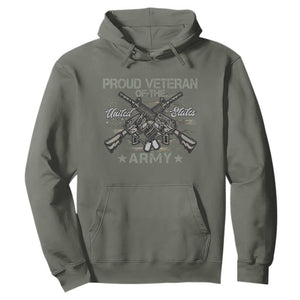 Proud Veteran Of The United States Army Hoodie USA Flag Camouflage TS11 Military Green Print Your Wear