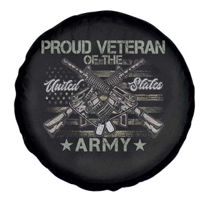 Proud Veteran Of The United States Army Spare Tire Cover USA Flag Camouflage TS11 Print Your Wear