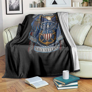 US Navy Veteran Service Honor Sacrifice Throw Blanket Vintage Bald Eagle American Flag Anchor TS11 Print Your Wear