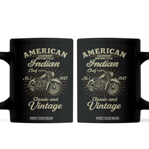 American Legendary Motorcycle Indian Chief Coffee Mug Classic And Vintage Bikers Club TS11 Black Print Your Wear