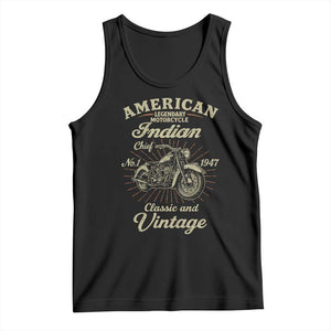 American Legendary Motorcycle Indian Chief Tank Top Classic And Vintage Bikers Club TS11 Black Print Your Wear