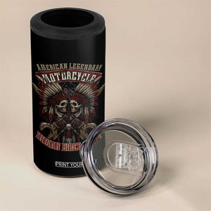 American Legendary Motorcycle Indian Biker Club 4 in 1 Can Cooler Tumbler Vintage Native American Skull Chief TS11 Print Your Wear