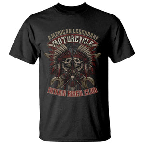 American Legendary Motorcycle Indian Biker Club T Shirt Vintage Native American Skull Chief TS11 Black Print Your Wear