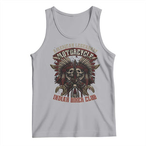 American Legendary Motorcycle Indian Biker Club Tank Top Vintage Native American Skull Chief TS11 Athletic Heather Print Your Wear