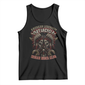 American Legendary Motorcycle Indian Biker Club Tank Top Vintage Native American Skull Chief TS11 Black Print Your Wear