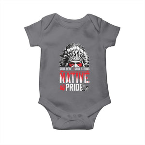Still Here Still Strong Native Pride Baby Onesie Native American Feather TS11 Charcoal Print Your Wear