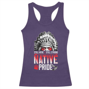 Still Here Still Strong Native Pride Racerback Tank Top Native American Feather TS11 Purple Print Your Wear