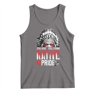 Still Here Still Strong Native Pride Tank Top Native American Feather TS11 Deep Heather Print Your Wear