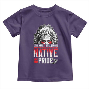 Still Here Still Strong Native Pride Toddler T Shirt Native American Feather TS11 Purple Print Your Wear