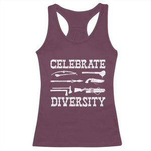 Native American Weapon Celebrate Diversity Racerback Tank Top Indigenous Pride TS11 Maroon Print Your Wear