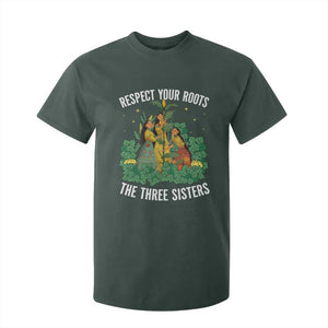 Three Sisters Respect Your Roots T Shirt For Kid Native American Heritage History Month TS11 Dark Forest Green Print Your Wear