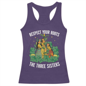 Three Sisters Respect Your Roots Racerback Tank Top Native American Heritage History Month TS11 Purple Print Your Wear