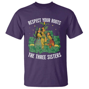 Three Sisters Respect Your Roots T Shirt Native American Heritage History Month TS11 Purple Print Your Wear