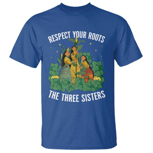 Three Sisters Respect Your Roots T Shirt Native American Heritage History Month TS11 Royal Blue Print Your Wear