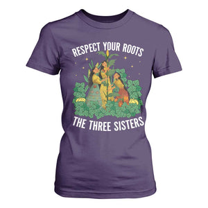 Three Sisters Respect Your Roots T Shirt For Women Native American Heritage History Month TS11 Purple Print Your Wear