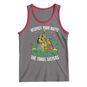 Three Sisters Respect Your Roots Tank Top Native American Heritage History Month TS11 Deep Heather Red Print Your Wear