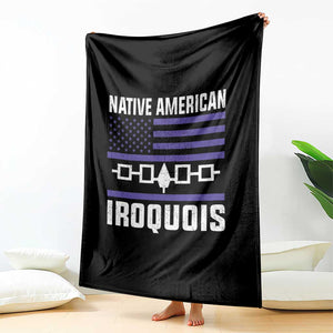 Native American Iroquois Throw Blanket Haudenosaunee Nation Vintage USA Flag TS11 Print Your Wear