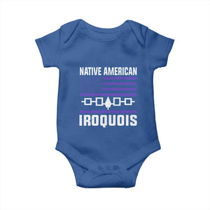 Native American Iroquois Baby Onesie Haudenosaunee Nation Vintage USA Flag TS11 Royal Blue Print Your Wear