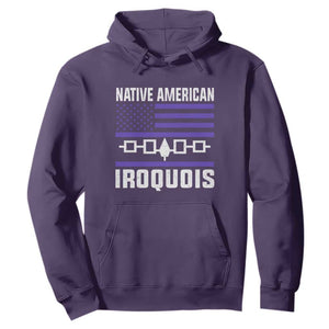 Native American Iroquois Hoodie Haudenosaunee Nation Vintage USA Flag TS11 Purple Print Your Wear