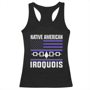 Native American Iroquois Racerback Tank Top Haudenosaunee Nation Vintage USA Flag TS11 Black Print Your Wear