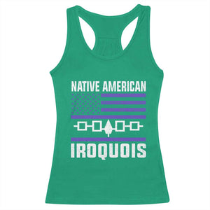 Native American Iroquois Racerback Tank Top Haudenosaunee Nation Vintage USA Flag TS11 Irish Green Print Your Wear