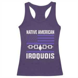 Native American Iroquois Racerback Tank Top Haudenosaunee Nation Vintage USA Flag TS11 Purple Print Your Wear