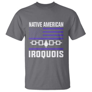 Native American Iroquois T Shirt Haudenosaunee Nation Vintage USA Flag TS11 Charcoal Print Your Wear