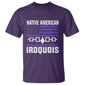 Native American Iroquois T Shirt Haudenosaunee Nation Vintage USA Flag TS11 Purple Print Your Wear