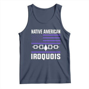 Native American Iroquois Tank Top Haudenosaunee Nation Vintage USA Flag TS11 Navy Print Your Wear