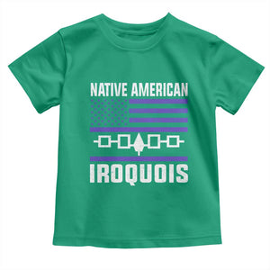 Native American Iroquois Toddler T Shirt Haudenosaunee Nation Vintage USA Flag TS11 Irish Green Print Your Wear