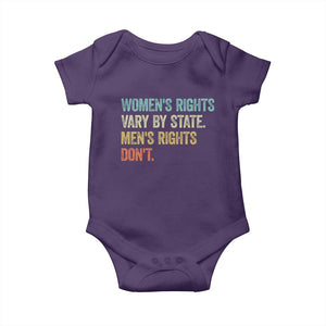 Women's Rights Vary By State Men Rights Don't Feminist Retro Baby Onesie